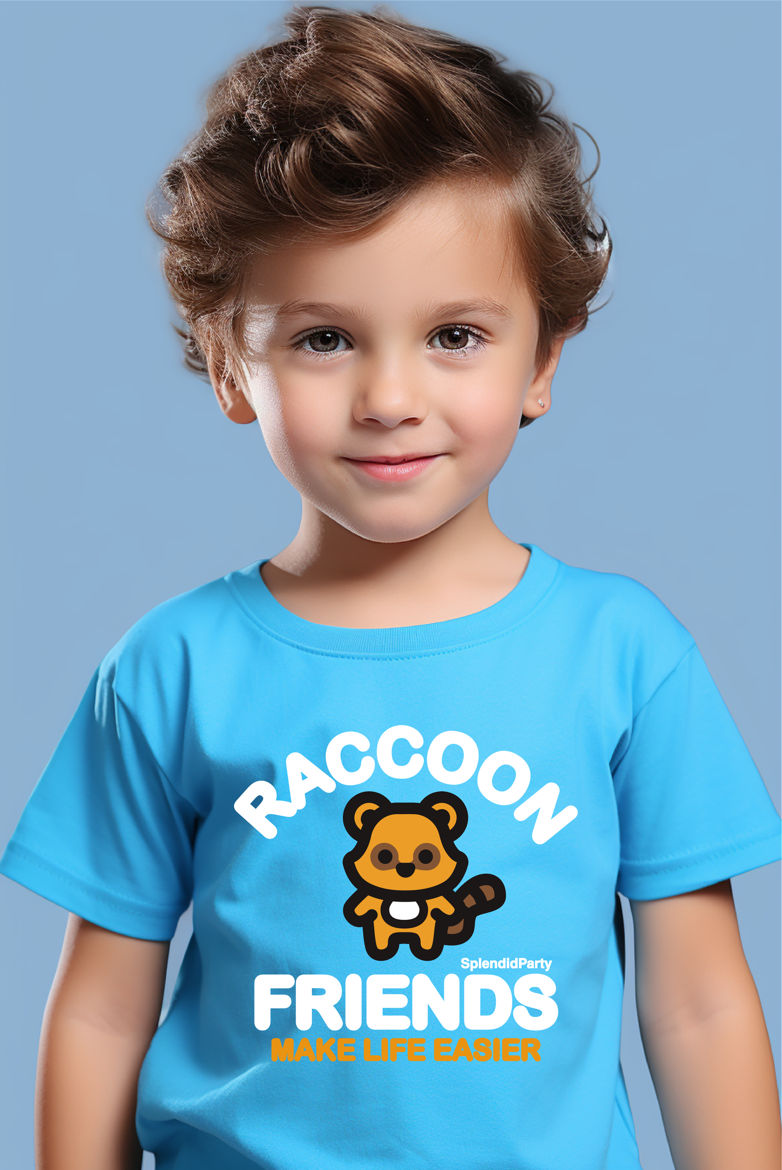 「Raccoon Friends」童裝Tee